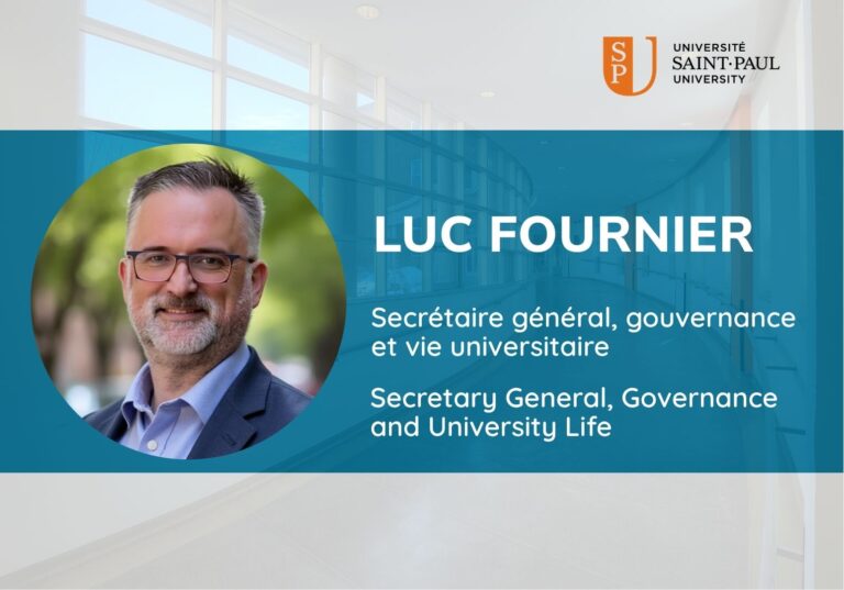 Luc Fournier, secrétaire général, gouvernance et vie universitaire / Secretary General, Governance and University Life