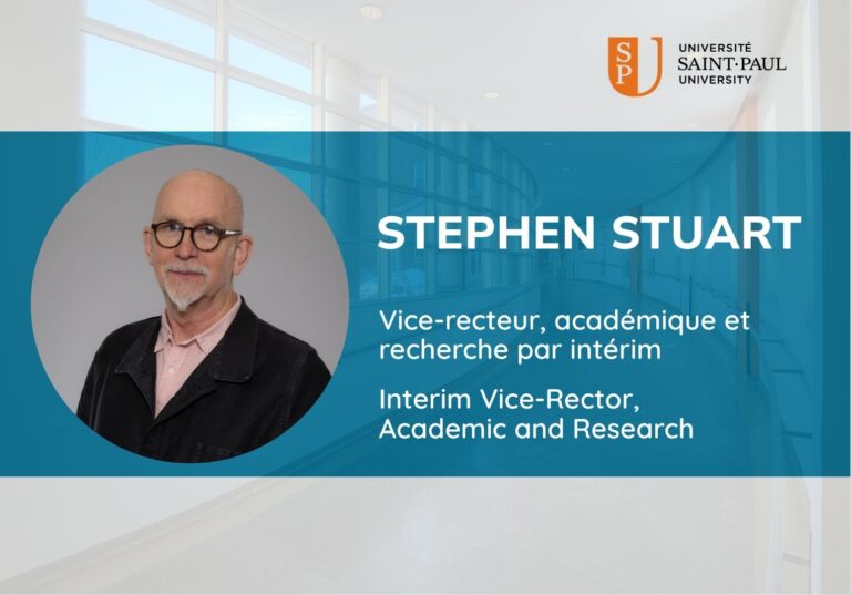 Stephen Stuart, vice-recteur à l'enseignement et à la recherche par intérim / Interim Vice-Rector, Academic and Research