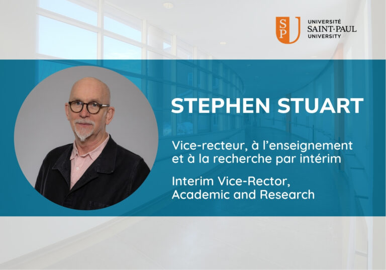 Stephen Stuart, vice-recteur à l'enseignement et à la recherche par intérim / Interim Vice-Rector, Academic and Research